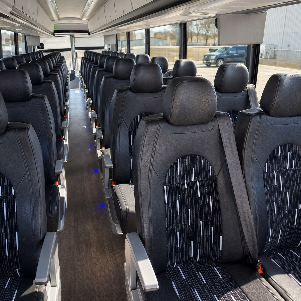 seattle charter bus rental inside